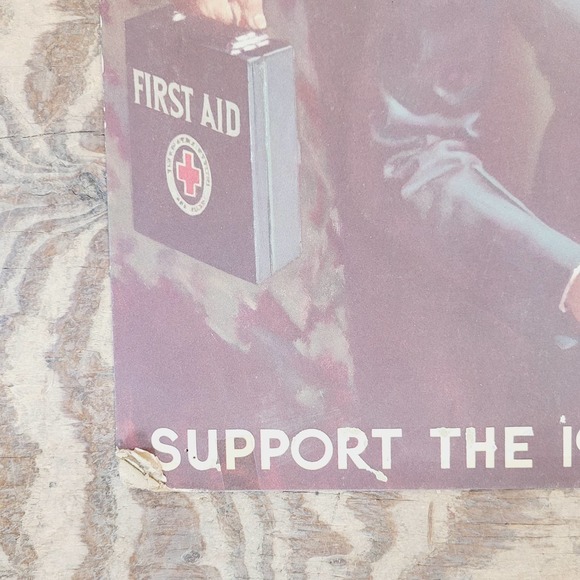 1951 WWII Mobilize for Defense Red Cross War Fund Poster Original - Picture 5 of 9